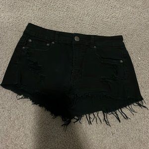 American eagle black denim shorts size 8. Stretchy!